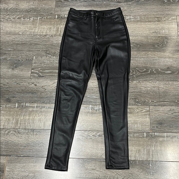Shinestar Denim - Shinestar Black Faux Leather Skinny Pants size small